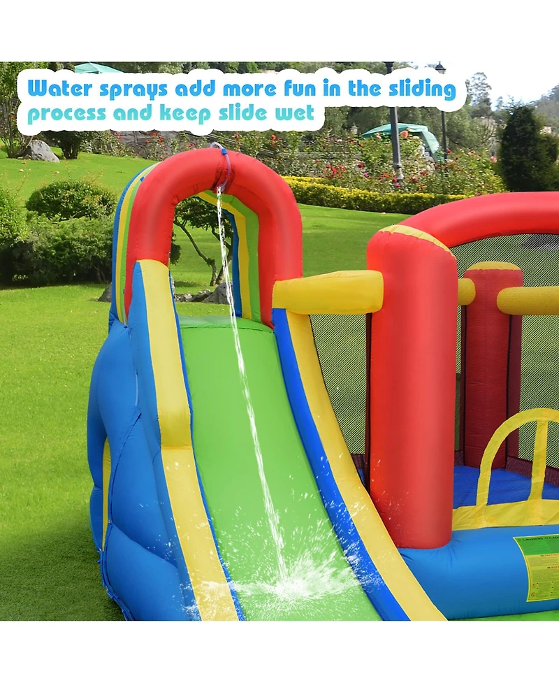 Inflatable Kid Bounce House Slide Climbing Splash Pool Jumping Castle
