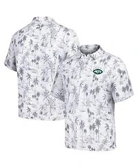 Tommy Bahama Men's Gray New York Jets Cabana Shores IslandZone Tri-Blend Polo Shirt