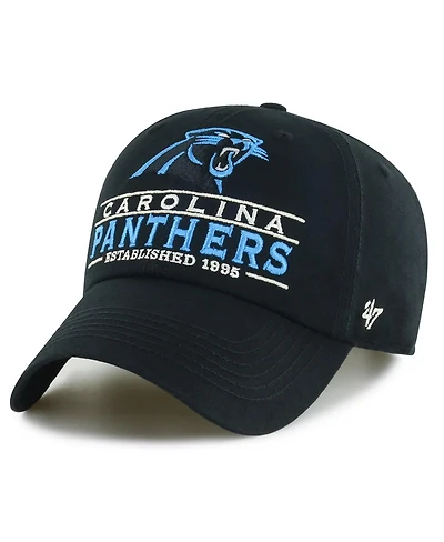 '47 Brand Men's Black Carolina Panthers Vernon Clean Up Adjustable Hat