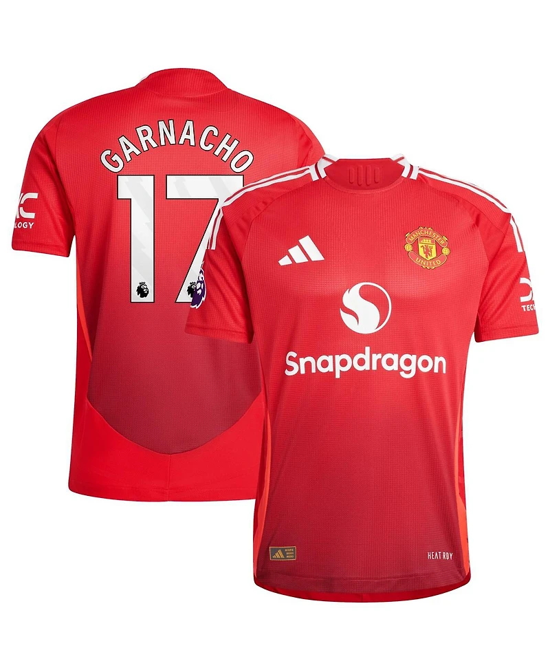 Adidas Men's Alejandro Garnacho Red Manchester United 2024/25 Home Authentic Player Jersey