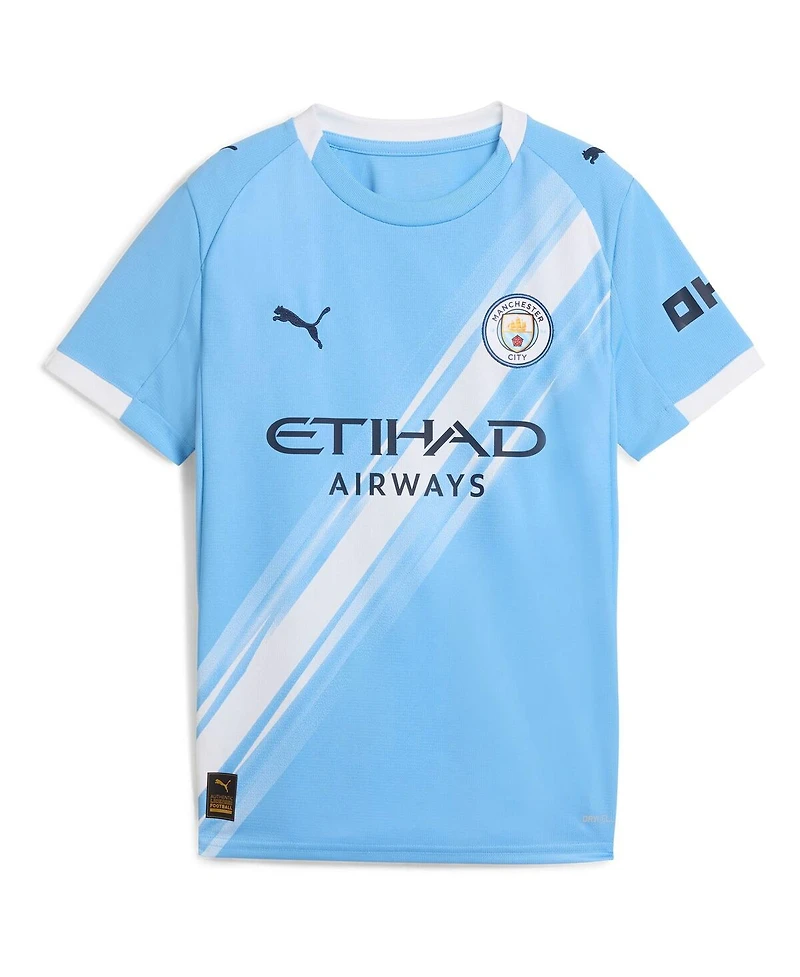 Puma Big Boys and Girls Erling Haaland Sky Blue Manchester City 2025/26 Home Replica Player Jersey