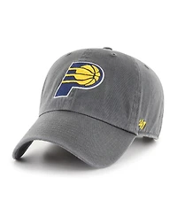 '47 Brand Men's Charcoal Indiana Pacers Primary Logo Clean Up Adjustable Hat
