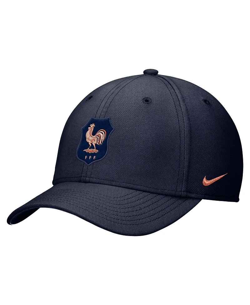 Nike Men's Navy France National Team Rise Swoosh Performance Flex Hat