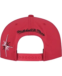 Mitchell & Ness Men's Red Chicago Bulls Starlight Snapback Hat