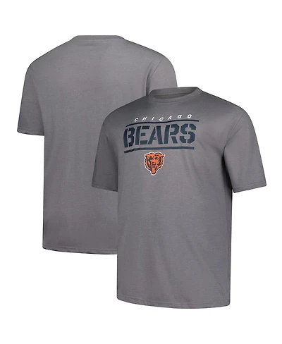 Fanatics Men's Heather Gray Chicago Bears Big Tall Top Notch T-Shirt