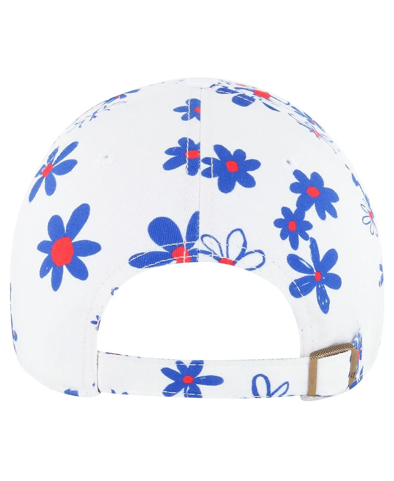 '47 Brand Girls Toddler White New York Giants Daisy Delight Clean Up Adjustable Hat