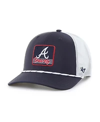 '47 Brand Men's Navy/White Atlanta Braves Scratch Adjustable Trucker Hat