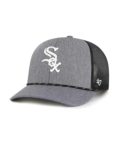 '47 Brand Men's Charcoal Chicago White Sox Carbon Rope Trucker Adjustable Hat
