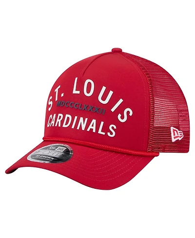 New Era Men's Red St. Louis Cardinals Minimalist 9FORTY A-Frame Adjustable Hat
