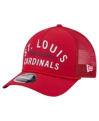 New Era Men's Red St. Louis Cardinals Minimalist 9FORTY A-Frame Adjustable Hat