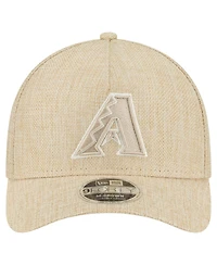 New Era Men's Beige Arizona Diamondbacks Cotton Weave M-Crown A-Frame 9FORTY Adjustable Hat
