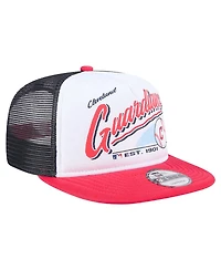 New Era Big Boys and Girls White Cleveland Guardians Retro 9FIFTY Snapback Hat