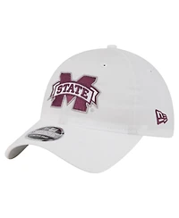 New Era Men's White Mississippi State Bulldogs Active Ripstop 9TWENTY Adjustable Hat