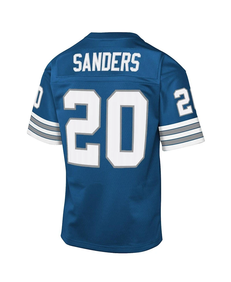 Mitchell & Ness Big Boys and Girls Barry Sanders Blue Detroit Lions 1996 Throwback Fashion Jersey