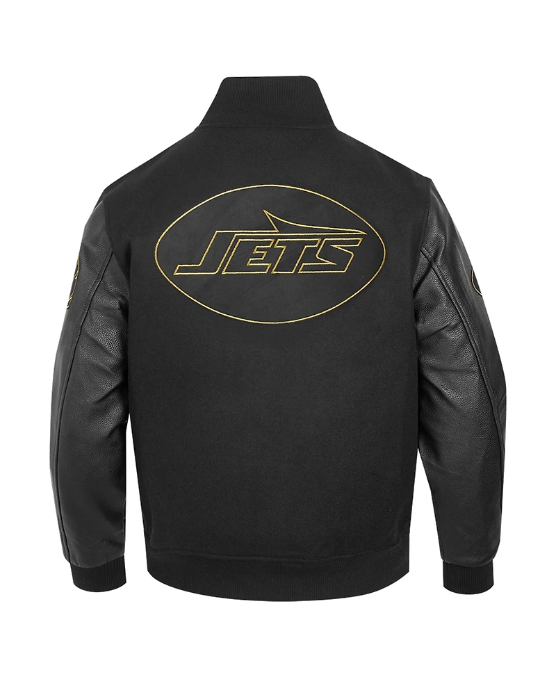 Pro Standard Men's Black New York Jets Full-Zip Varsity Jacket