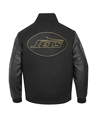 Pro Standard Men's Black New York Jets Full-Zip Varsity Jacket
