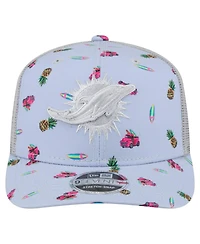 New Era Men's Light Blue Miami Dolphins Adventure Surfboard 9SEVENTY Adjustable Hat