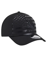New Era Men's Black San Jose Sharks Game Day Stealth Flag 9FORTY A-Frame Adjustable Hat