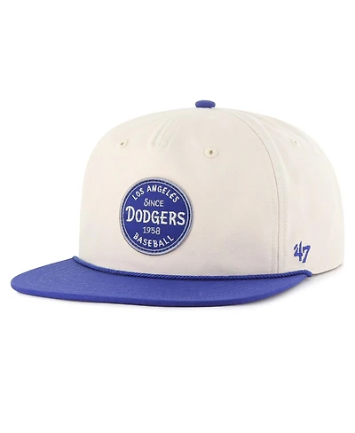 '47 Brand Men's Cream Los Angeles Dodgers Payson Captain Adjustable Hat