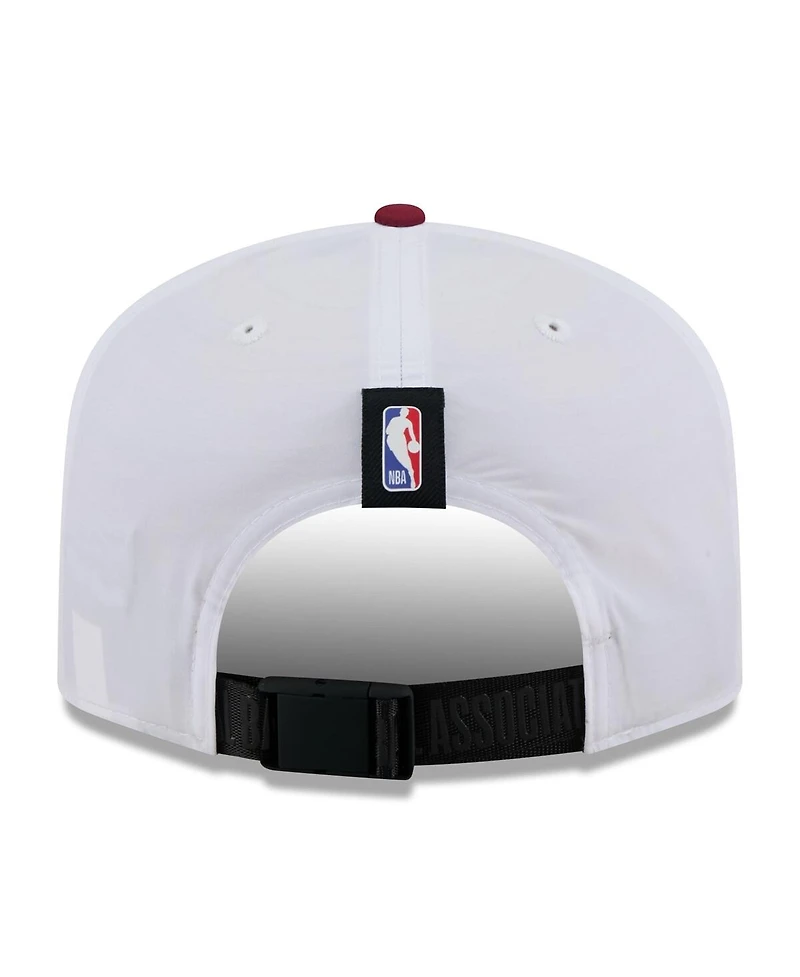 New Era Men's White/Wine Cleveland Cavaliers 2025 Nba Draft On-Stage Nylon 19TWENTY Adjustable Hat