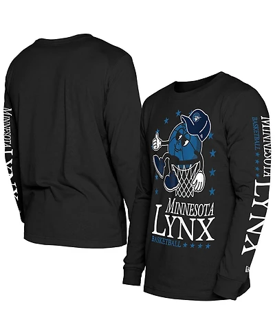 New Era Men's Black Minnesota Lynx Old School Sport Long Sleeve T-Shirt