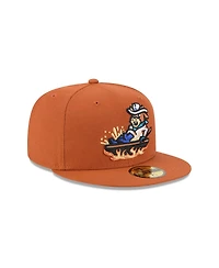 New Era Men's Brown Amarillo Sod Poodles Theme Nights 59FIFTY Fitted Hat