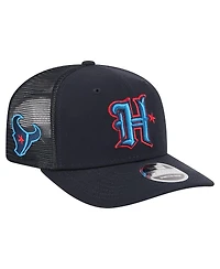 New Era Men's Navy Houston Texans Team Collection 9SEVENTY Stretch-Snap Adjustable Hat