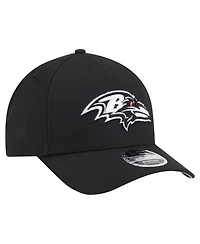 New Era Men's Black Baltimore Ravens Team Collection 9FORTY M-Crown A-Frame Adjustable Hat