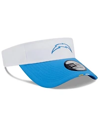 New Era Men's White/Powder Blue Los Angeles Chargers 2025 Nfl Training Camp Adjustable Visor Hat