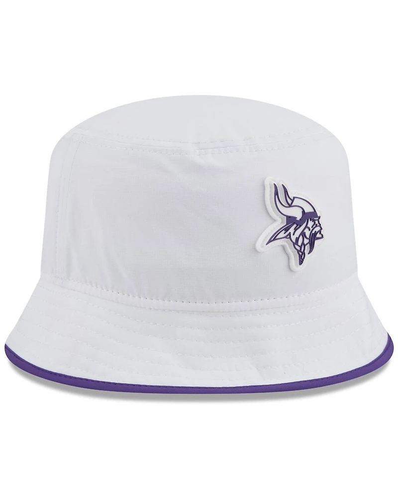 New Era Men's White Minnesota Vikings 2025 Nfl Training Camp Stretch Bucket Hat