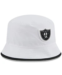 New Era Men's White Las Vegas Raiders 2025 Nfl Training Camp Stretch Bucket Hat