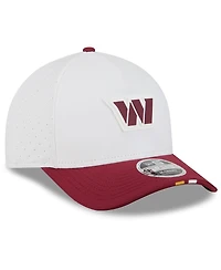 New Era Men's White/Burgundy Washington Commanders 2025 Nfl Training Camp A-Frame 9FORTY Adjustable Hat