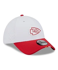 New Era Men's White/Red Kansas City Chiefs 2025 Nfl Training Camp 39THIRTY Flex Hat