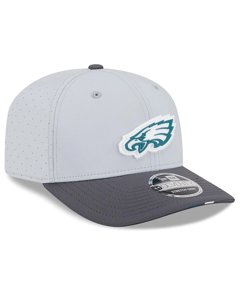 New Era Men's Gray/Graphite Philadelphia Eagles 2025 Nfl Training Camp 9SEVENTY Adjustable Hat