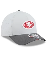 New Era Men's Gray/Graphite San Francisco 49ers 2025 Nfl Training Camp A-Frame 9FORTY Adjustable Hat