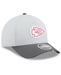 New Era Men's Gray/Graphite Kansas City Chiefs 2025 Nfl Training Camp A-Frame 9FORTY Adjustable Hat
