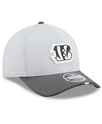 New Era Men's Gray/Graphite Cincinnati Bengals 2025 Nfl Training Camp A-Frame 9FORTY Adjustable Hat