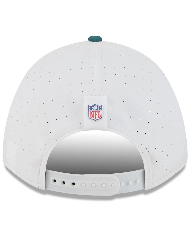 New Era Big Boys and Girls White/Midnight Green Philadelphia Eagles 2025 Nfl Training Camp A-Frame 9FORTY Adjustable Hat