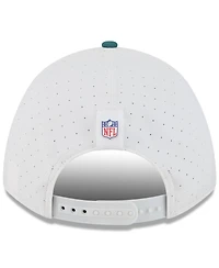 New Era Big Boys and Girls White/Midnight Green Philadelphia Eagles 2025 Nfl Training Camp A-Frame 9FORTY Adjustable Hat