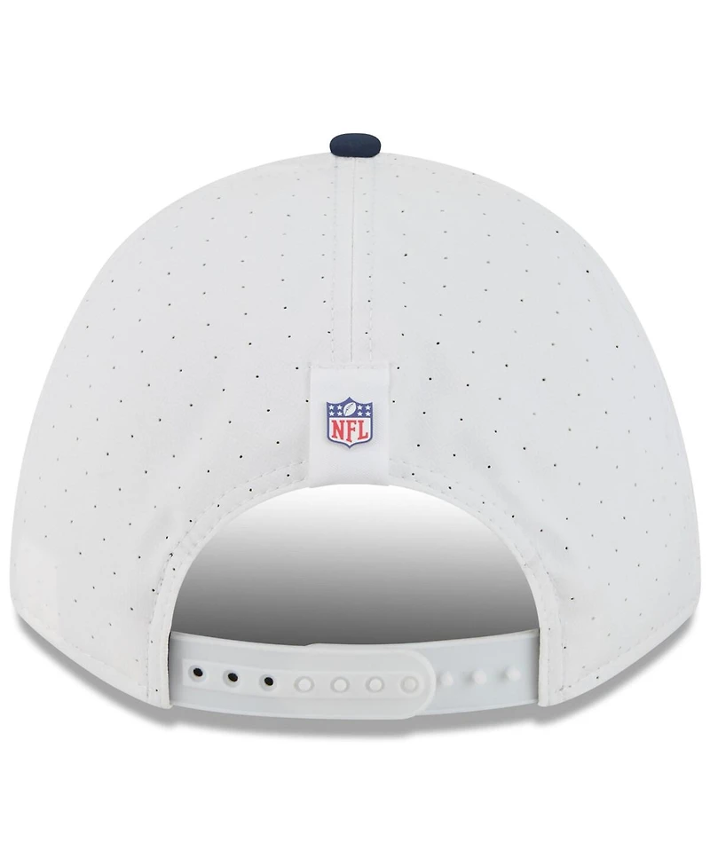 New Era Big Boys and Girls White/Navy Denver Broncos 2025 Nfl Training Camp A-Frame 9FORTY Adjustable Hat