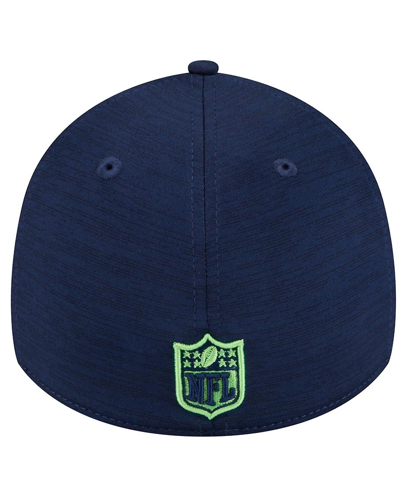 New Era Men's College Navy Seattle Seahawks Stripes 39THIRTY Flex Hat
