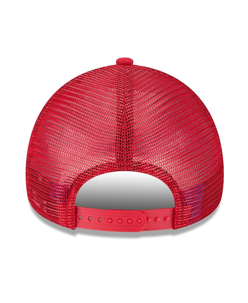 New Era Men's Red Cincinnati Reds 2025 Big League Chew A-Frame 9FORTY Adjustable Trucker Hat