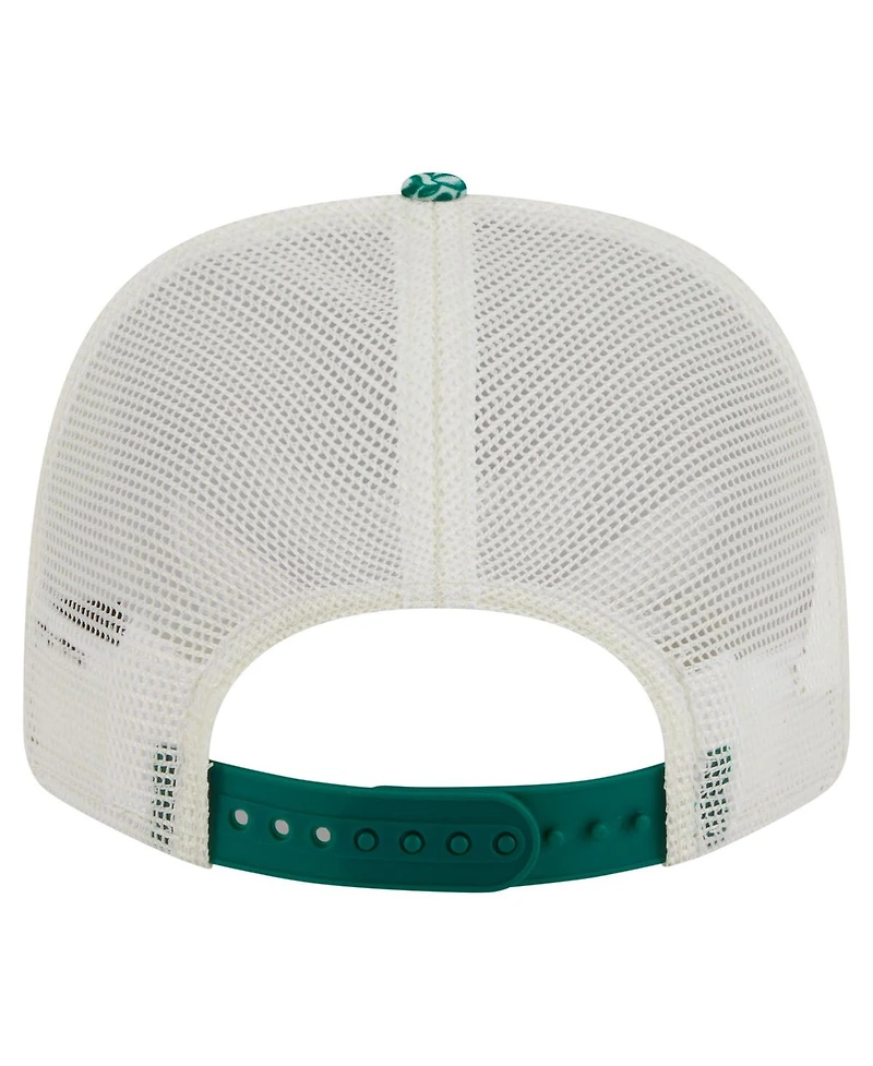New Era Men's White Boston Celtics Lemon Tree 9SEVENTY Adjustable Hat