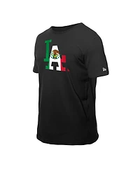 New Era Men's Black Los Angeles Dodgers Mexican Flag Logo T-Shirt