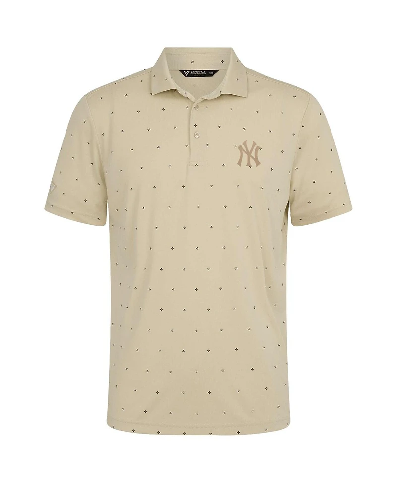 LevelWear Men's Cream New York Yankees Vision Polo Shirt