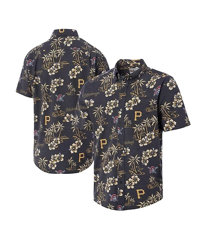 Reyn Spooner Men's Black Pittsburgh Pirates Kekai Button-Down Shirt