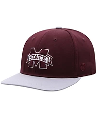 Top of the World Big Boys and Girls Maroon Mississippi State Bulldogs Victory Maverick Snapback Hat