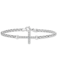 Macy's Cubic Zirconia Cross Charm Bracelet in Sterling Silver
