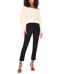 Msk Women's Scuba Crepe Off-The-Shoulder Top
