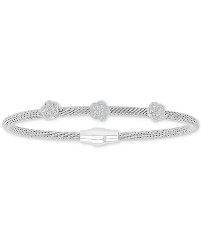 Macy's Cubic Zirconia Star Charm Bracelet Sterling Silver (also 14k Gold Over Silver)